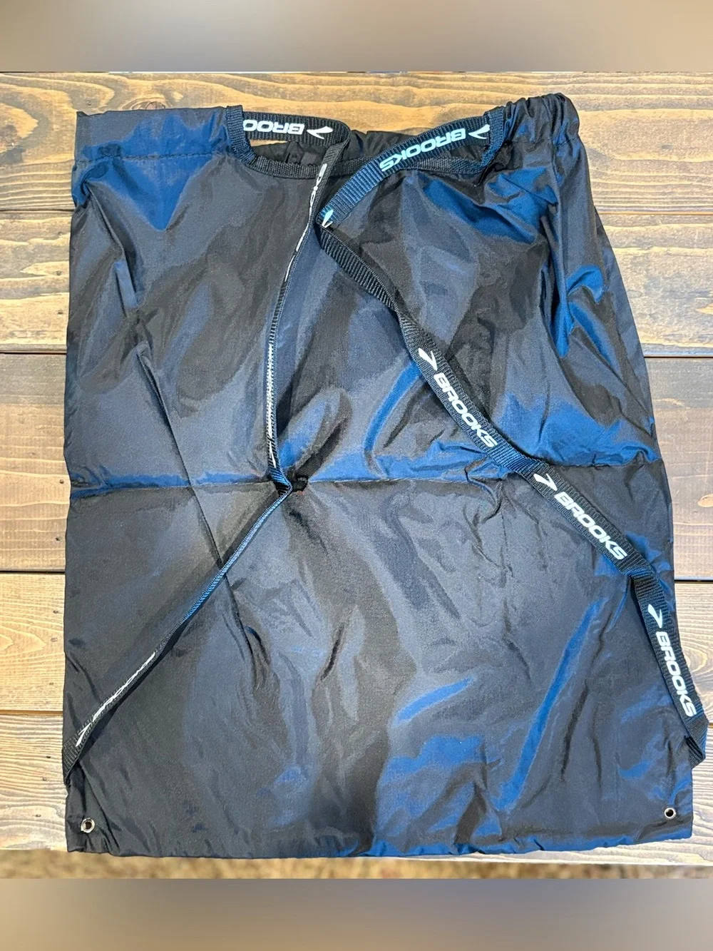 Brooks Black Drawstring Backpack with Pocket
